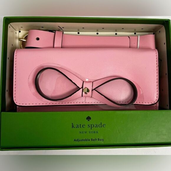 Kate Spade Pink Leather Bow Belt Bag – NWT Crossbody/Waist Pack ($108 Retail) - Picture 2 of 3